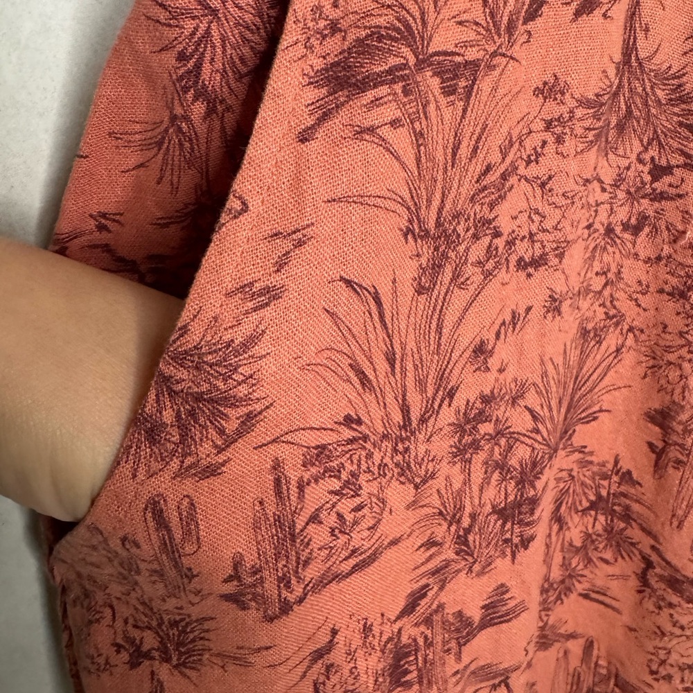 Old navy women's XXL Tall desert novelty linen blend cami jumpsuit western - Picture 10 of 10